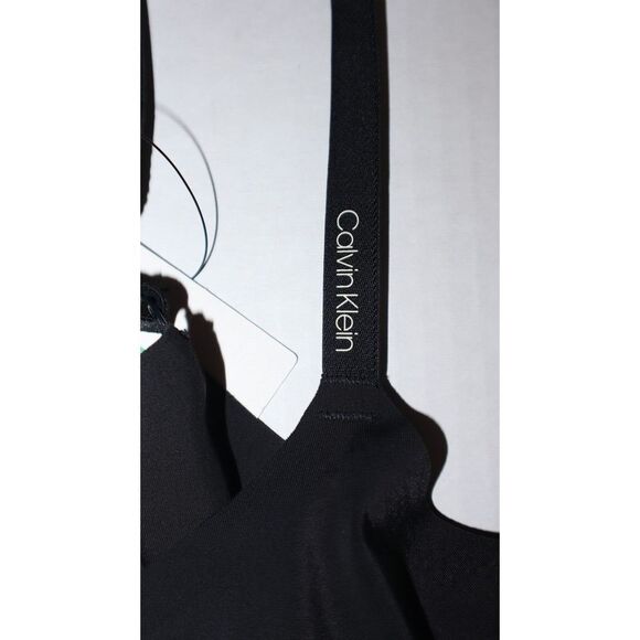Calvin Klein QP21320 Women Sz L Black Lightly Lined Seamless Racerback Bralette - Picture 6 of 8